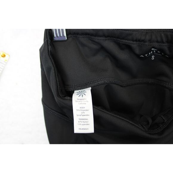Athleta Mesh Capri Leggings Women S Black Drawstring Athleisure Fitness Yoga - Picture 13 of 15